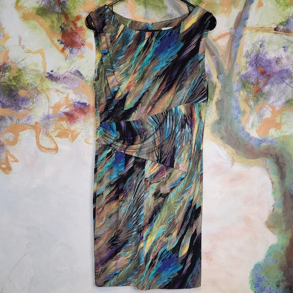 Calvin Klein Multicolor Abstract Midi Dress